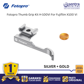 Fotopro Thumb Grip Kit H-100VI For Fujifilm X100 VI Silver-Gold
