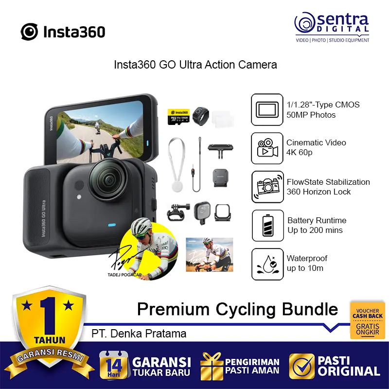 Insta360 GO Ultra Action Camera Premium Cycling Bundle