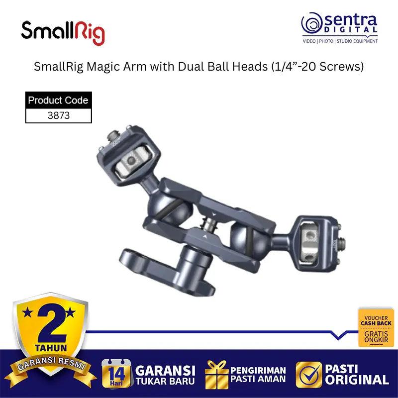 SmallRig 3873 Magic Arm with Dual Ball Heads (1/4”-20 Screws)