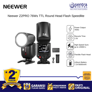 Neewer Z2PRO TTL HSS Speedlite 76Ws Round Head Flash Camera Compatible for Fuji