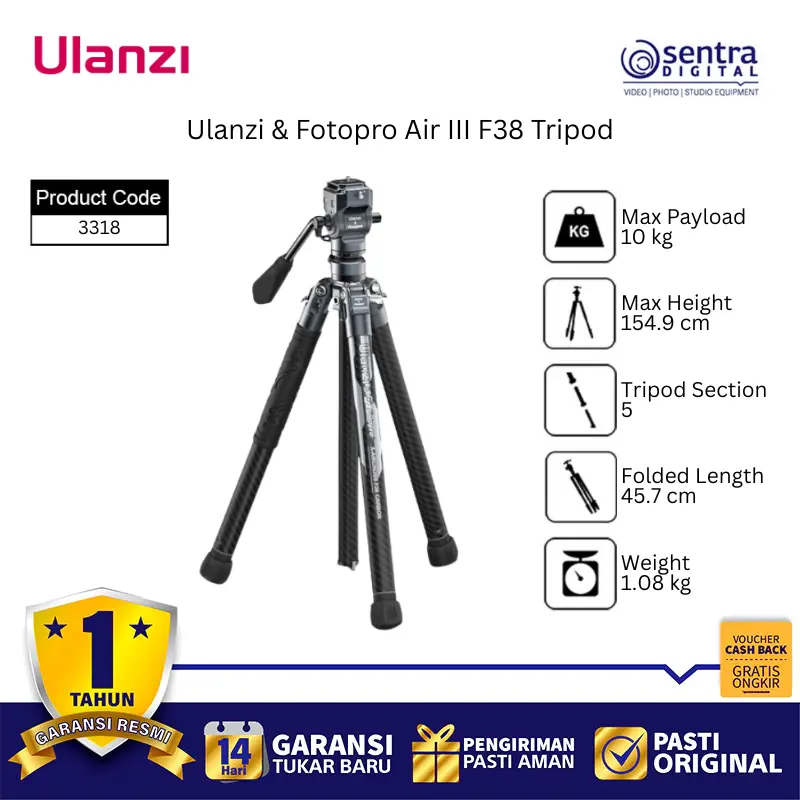 Ulanzi x Fotopro Air III F38 Tripod 3318
