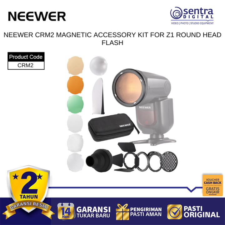 Neewer Round Head Flash CRM2 Magnetic Flash Modifier Kit Z1
