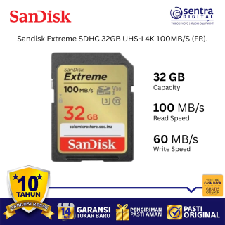 Sandisk Extreme SDHC 32GB UHS-I 4K 100MB/S
