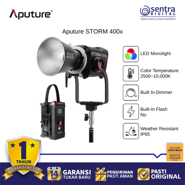 Aputure STORM 400x Professional Bicolor LED Light Accurate Color BLAIR Technology Studio Lighting IP65