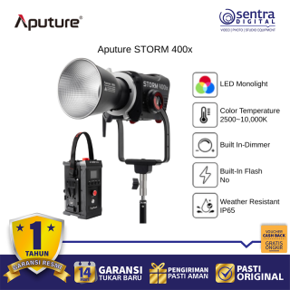 Aputure STORM 400x Professional Bicolor LED Light Accurate Color BLAIR Technology Studio Lighting IP65