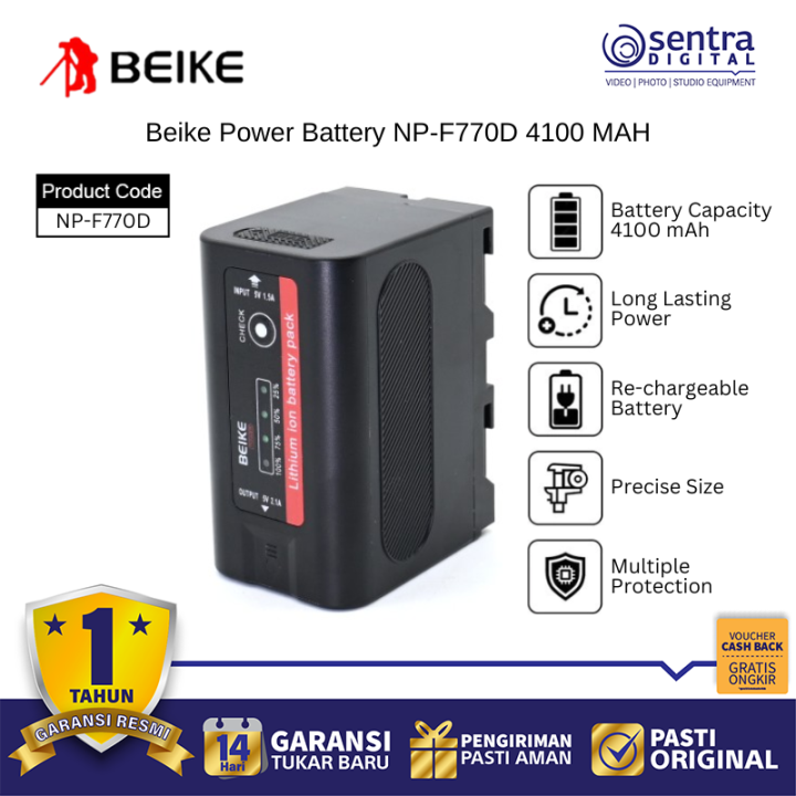 Beike NP-F770D Power Battery 4100mAh for Sony Camcorder NX200 NX100