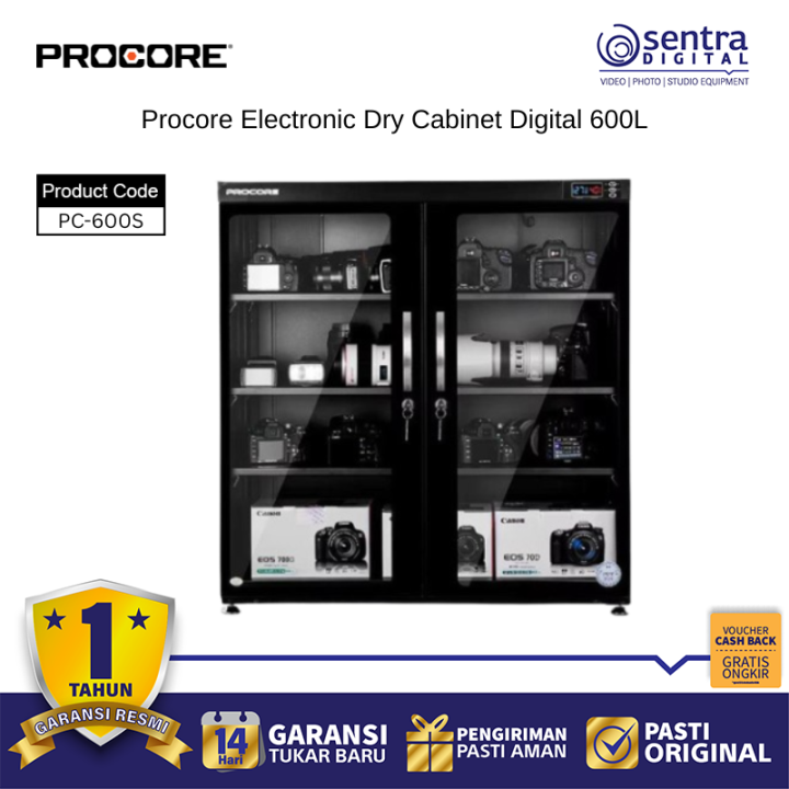Procore PC-600S Electronic Dry Cabinet 600L Professional Equipment Humidity Storage Cabinet for Camera Lens