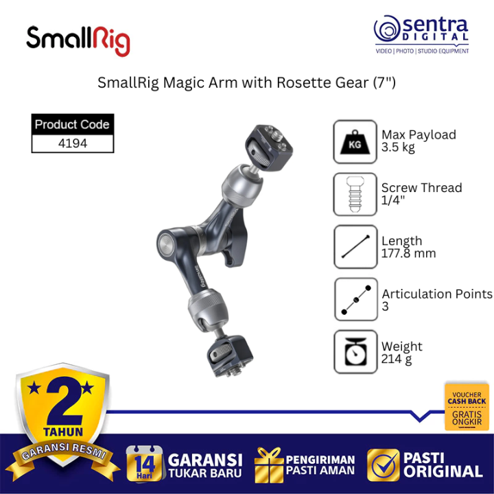 SmallRig 4194 Magic Arm with Rosette Gear (7'')