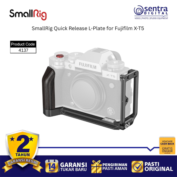 SmallRig L Bracket 4137 for Fuji X-T5 Quick Release Battery Door Access Arca-Swiss Compatible