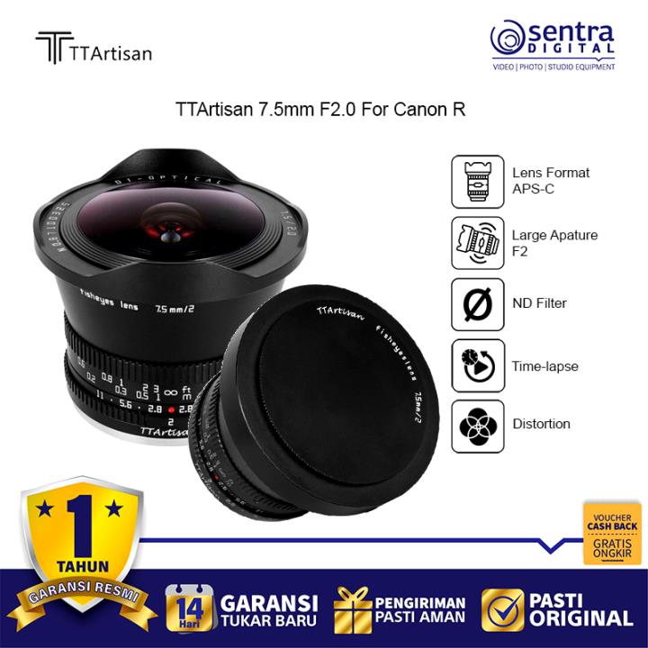 TTArtisan 7.5mm F2.0 for Sony E-Mount - Black