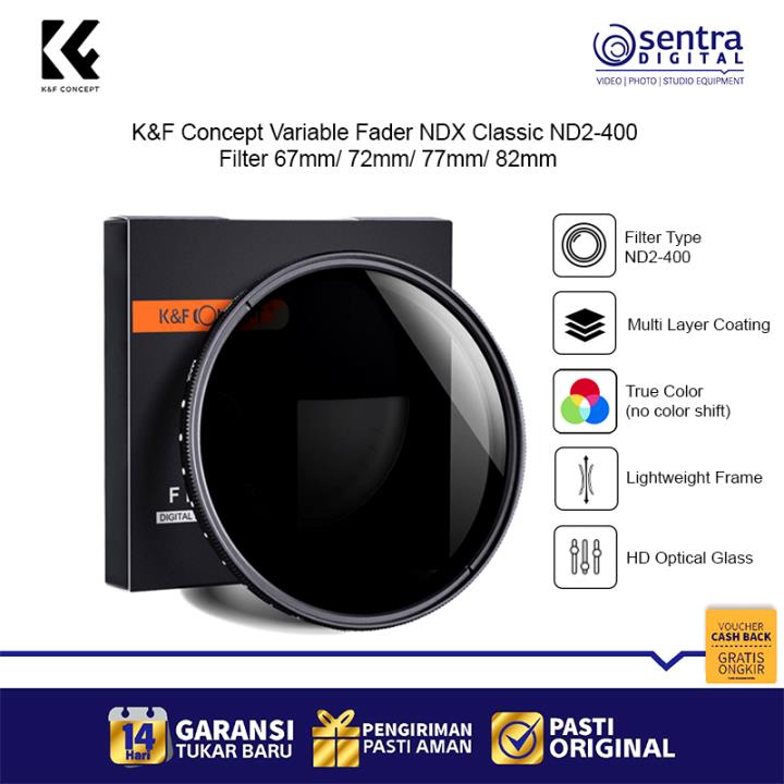 K&F Concept 67mm Variable Fader NDX Classic ND2-400 - KF01.1111