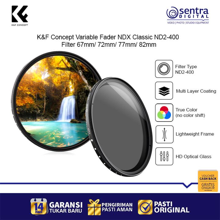K&F Concept 72mm Variable Fader NDX Classic ND2-400 - KF01.1112