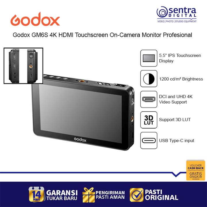 Godox Monitor GM6S 4K HDMI Touchscreen On-Camera Monitor