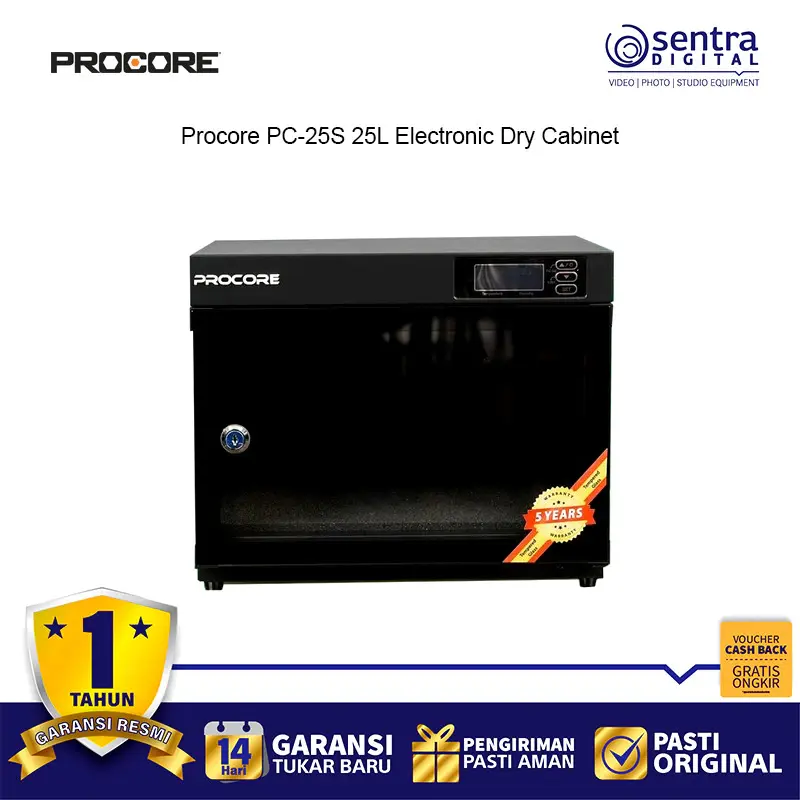 Procore PC-25S 25L Electronic Dry Cabinet - Black