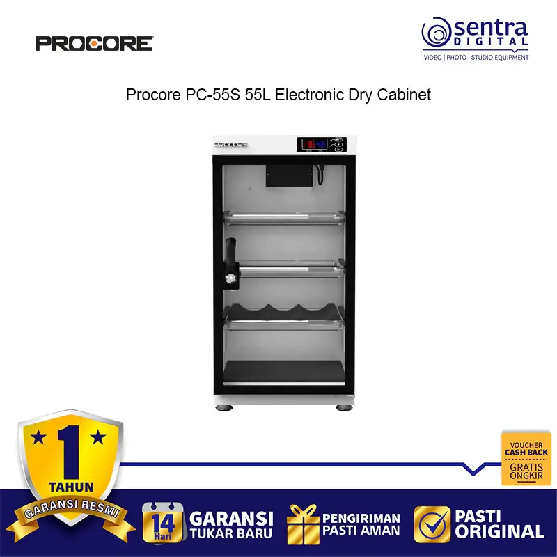 Procore PC-55S 55L Electronic Dry Cabinet - White