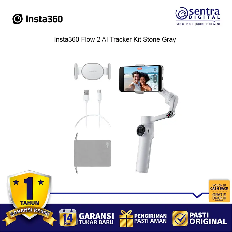 Insta360 Flow 2 AI Tracker Kit Stone Gray