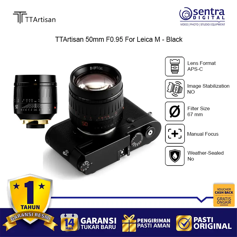TTArtisan 50mm F0.95 For Leica M - Black