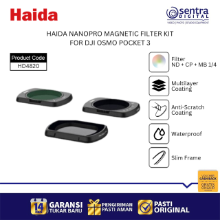 Haida NanoPro Magnetic Filter Kit for DJI Osmo Pocket 3 (3-Pack (CPL,VND, Mist Black 1/4) - HD4820