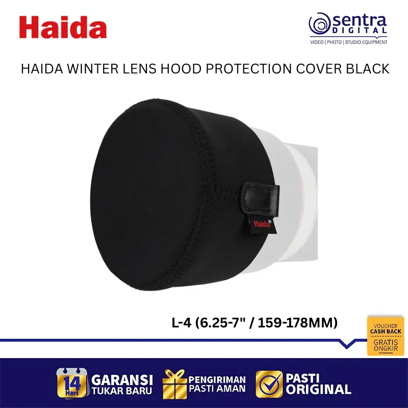 Haida Lens Hood Protection Cover Black L-4 (6.25-7'' / 159-178mm) - HD4800