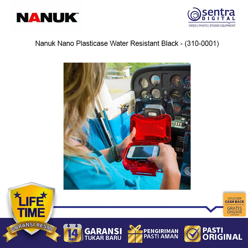 Nanuk Nano Plasticase Water Resistant Red - (330-0009) Large