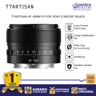 TTArtisan Autofocus 40mm F.2 For Sony E-Mount Black