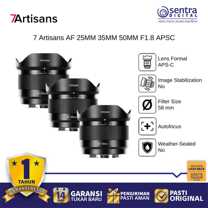 7 Artisans AF 50MM F1.8 APSC For Fuji X-Mount - Black