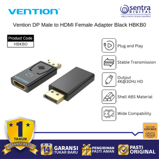 Vention DP Male to HDMI Female Adapter Black HBKB0