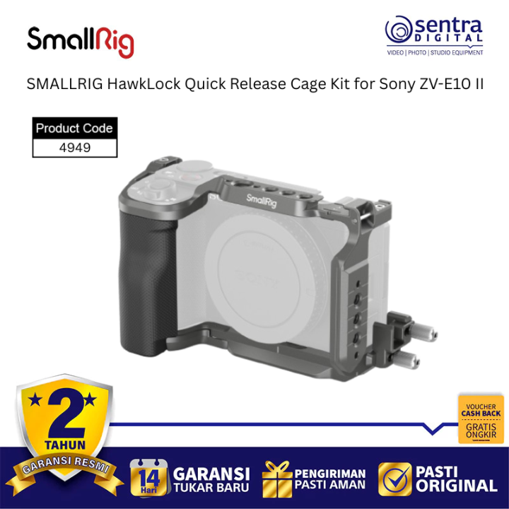 SMALLRIG 4949 HawkLock Quick Release Cage Kit for Sony ZV-E10 II