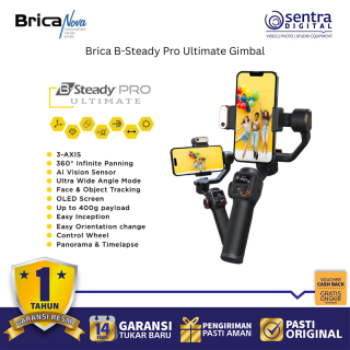 BRICA B-Steady Pro Ultimate 3-Axis Smartphone Stabilizer Gimbal OLED Screen Pro Vlogging YouTube Gear