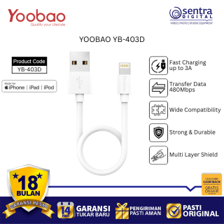 Yoobao YB-403D Lightning Charger Cable USB A to Lightning Data Cable for iPhone iPad Fast Charging