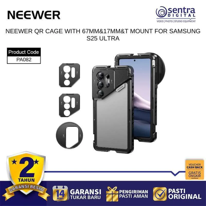 NEEWER PA082 Phone Cage Samsung S25 Ultra Filmmaking Rig Accessories for Vlogging & Photography