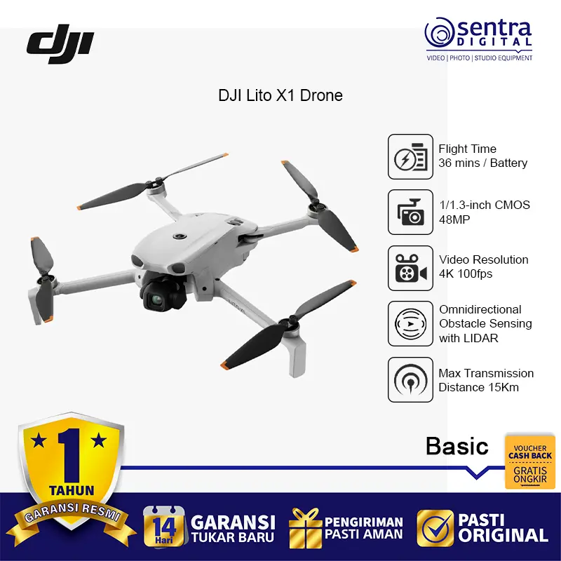 DJI Lito X1 Foldable Compact Cinematic Drone - Basic