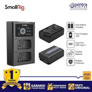 SmallRig NP-FW50 Kit with 2 Batteries and 2-Bay USB Charger For Sony a6000, a6400, and a6100 - 3818