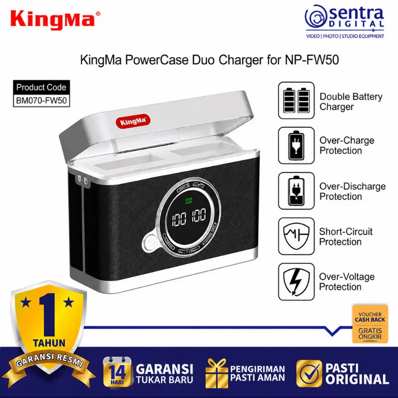 KingMa PowerCase Duo Charger for NP-FW50 (BM070-FW50)