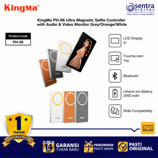 KingMa PH-06 Ultra Magnetic Selfie Controller with Audio & Video Monitor Grey/Orange/White