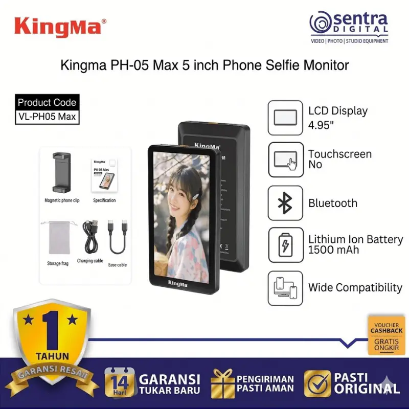 KingMa PH-05 Max 5 inch Phone Selfie Monitor (VL-PH05 Max)
