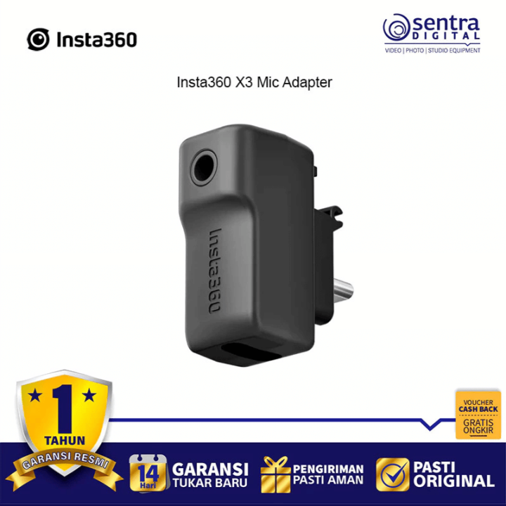 Insta360 Microphone Adapter for X3 with Audio Jack 3.5mm Female