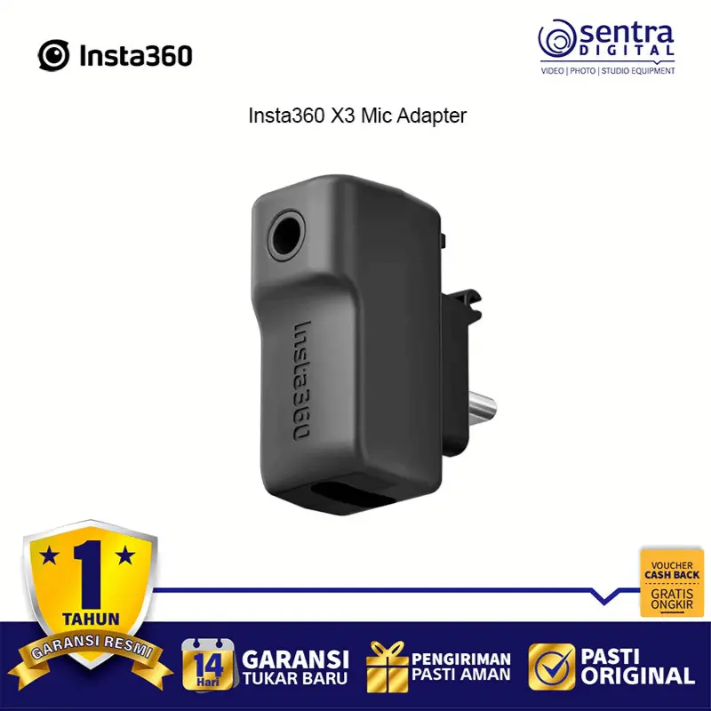 Insta360 Microphone Adapter for X3 with Audio Jack 3.5mm Female
