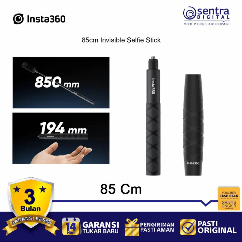 Insta360 Invisible Selfie Stick 85cm for X4 X3 X2 Go 3s RS 1 inch