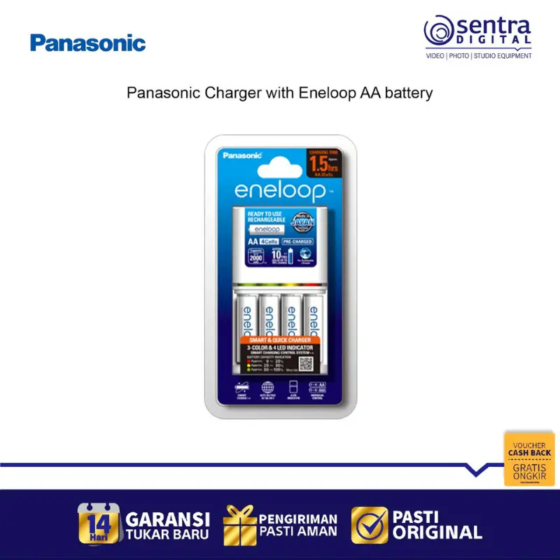 Panasonic Eneloop Basic Charger with 4 Battery 2000 mAh