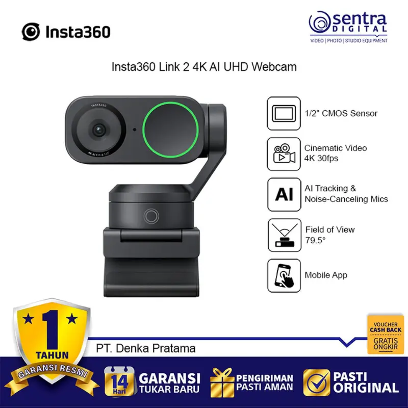 Insta360 Link 2 4K AI Webcam