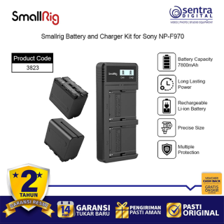 SmallRig Paket 2 Battery and Dual Charger Kit for Sony NP-F970 - 3823