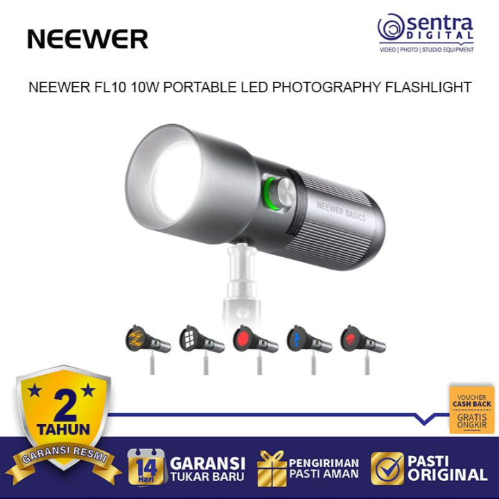 NEEWER FL10 10W LED Portable Flashlight Lightweight Photo Video Lighting Tool (X01)