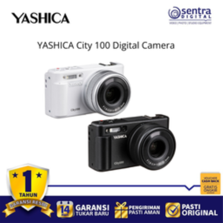 Yashica City 100 Kamera Digital - Compact 44MP Full HD Vlogging Camera Autofocus