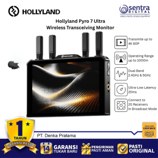 Hollyland Pyro 7 Ultra Wireless Video Transceiver Monitor 7 Inch 4K 60fps Garansi Resmi