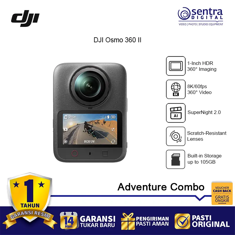 DJI Osmo 360 II 8K 360° Action Camera - Adventure Combo