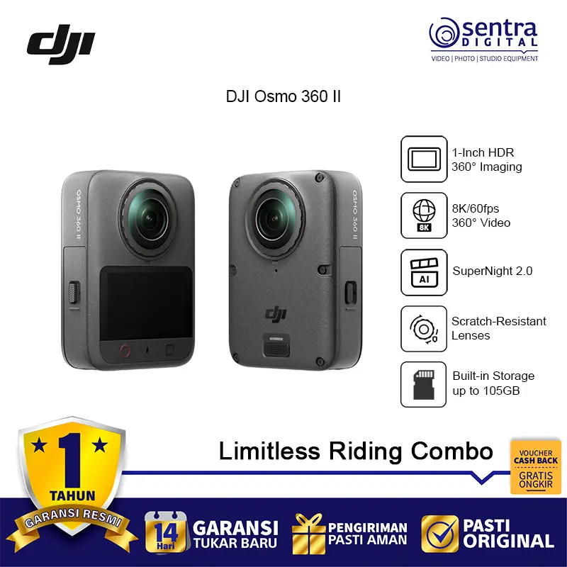 DJI Osmo 360 II 8K 360° Action Camera - Limitless Riding Combo